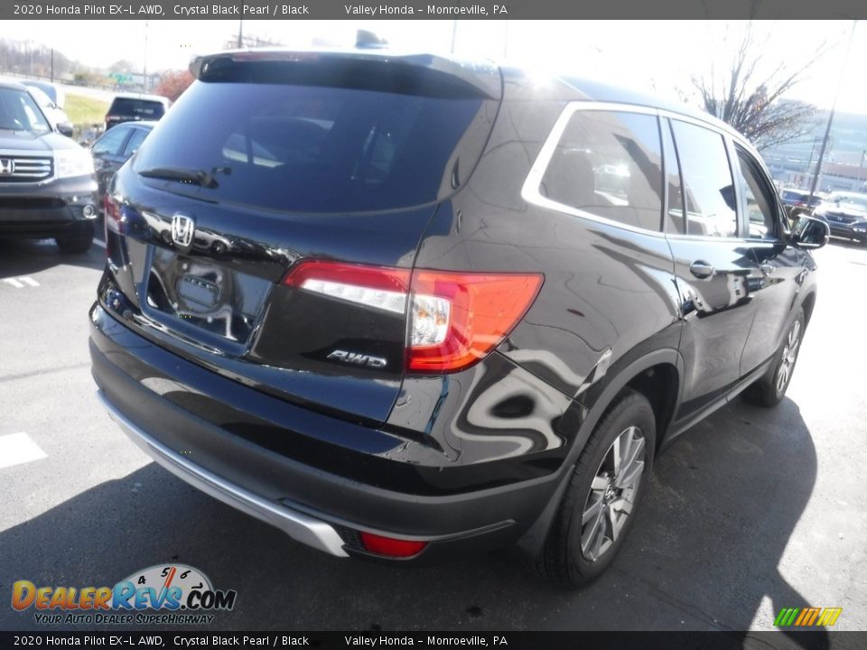 2020 Honda Pilot EX-L AWD Crystal Black Pearl / Black Photo #8