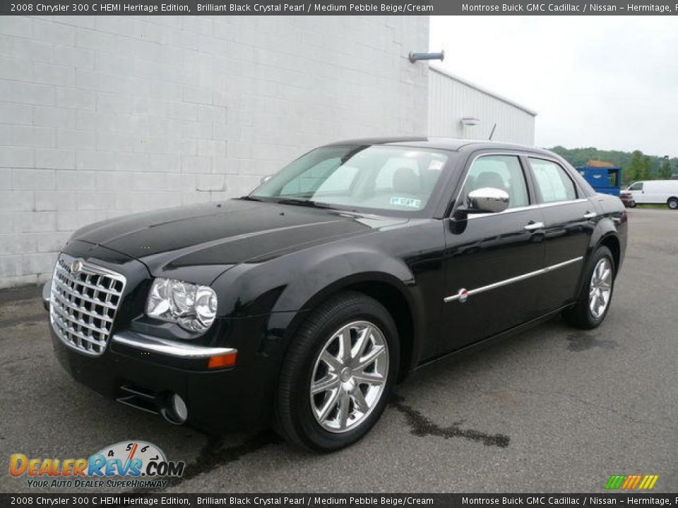 2008 Chrysler 300 C HEMI Heritage Edition Brilliant Black Crystal Pearl / Medium Pebble Beige/Cream Photo #1