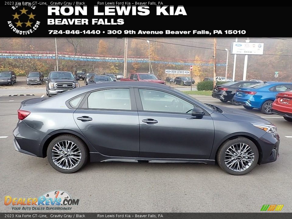 2023 Kia Forte GT-Line Gravity Gray / Black Photo #1