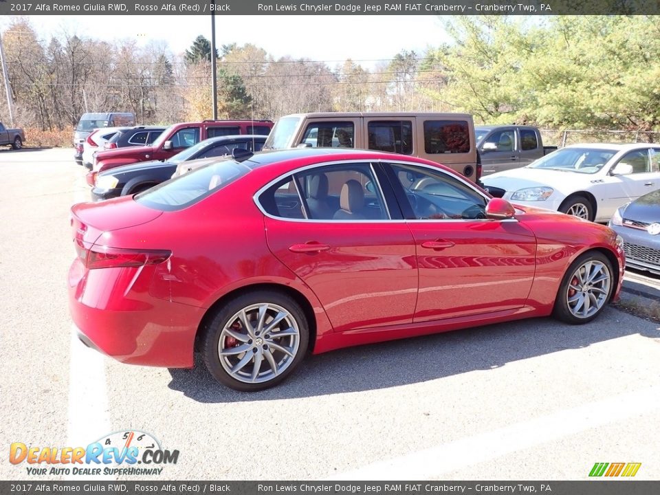 2017 Alfa Romeo Giulia RWD Rosso Alfa (Red) / Black Photo #4