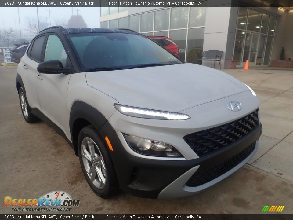 Cyber Silver 2023 Hyundai Kona SEL AWD Photo #9