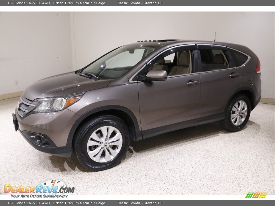 2014 Honda CR-V EX AWD Urban Titanium Metallic / Beige Photo #3