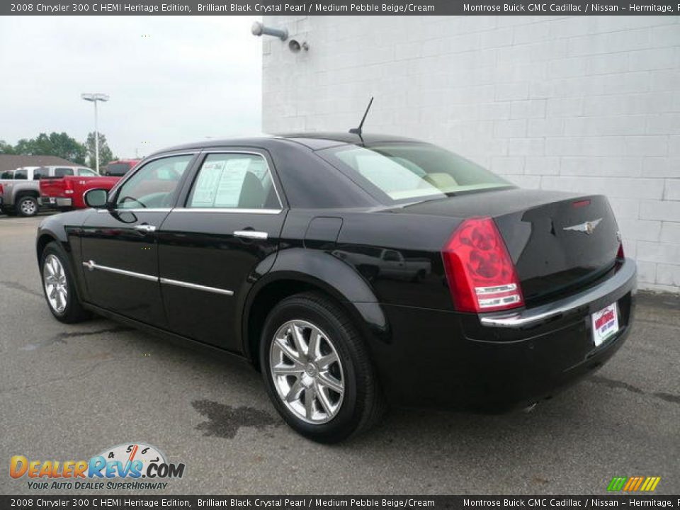 2008 Chrysler 300 C HEMI Heritage Edition Brilliant Black Crystal Pearl / Medium Pebble Beige/Cream Photo #5