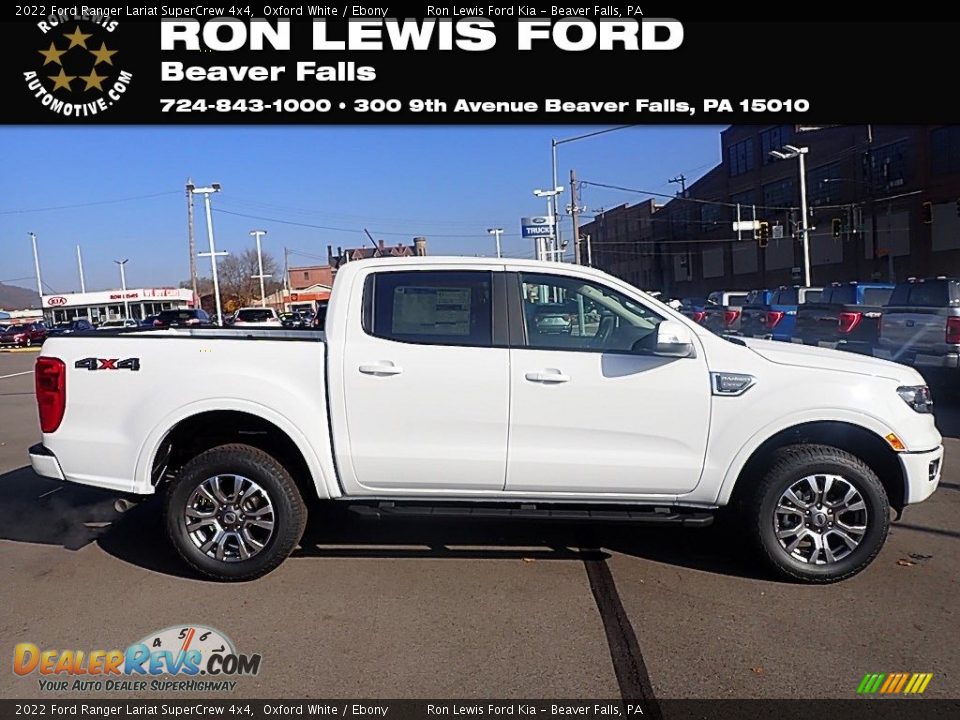 2022 Ford Ranger Lariat SuperCrew 4x4 Oxford White / Ebony Photo #1