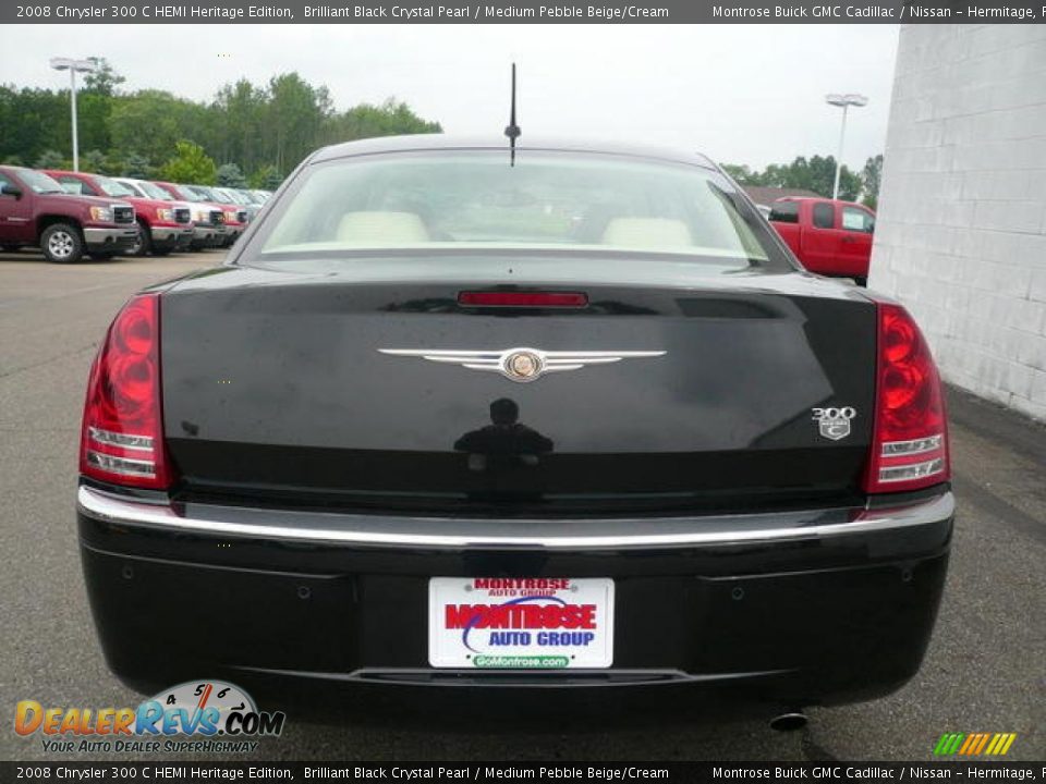 2008 Chrysler 300 C HEMI Heritage Edition Brilliant Black Crystal Pearl / Medium Pebble Beige/Cream Photo #6