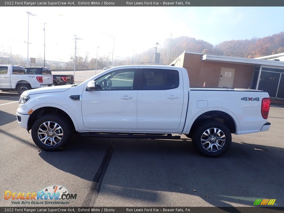 2022 Ford Ranger Lariat SuperCrew 4x4 Oxford White / Ebony Photo #5