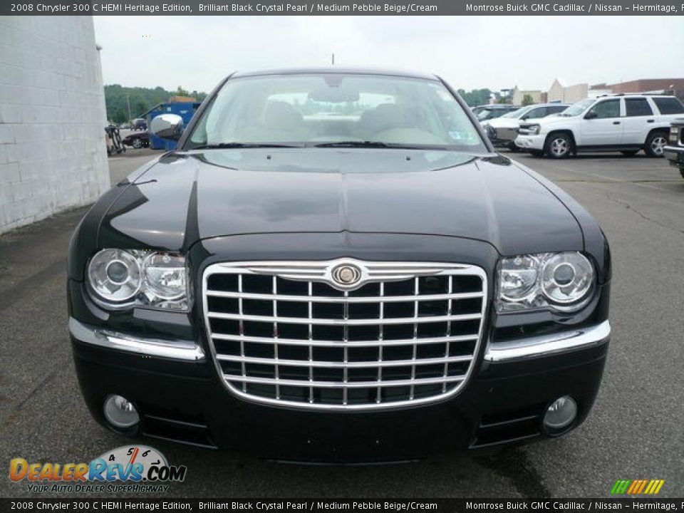 2008 Chrysler 300 C HEMI Heritage Edition Brilliant Black Crystal Pearl / Medium Pebble Beige/Cream Photo #7