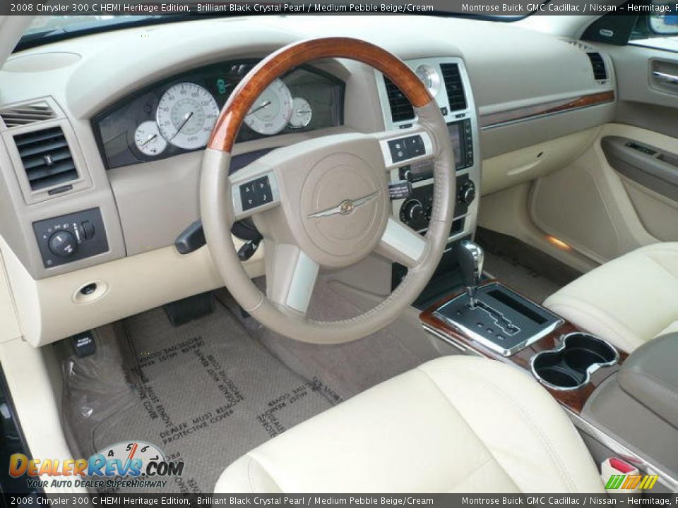 2008 Chrysler 300 C HEMI Heritage Edition Brilliant Black Crystal Pearl / Medium Pebble Beige/Cream Photo #8