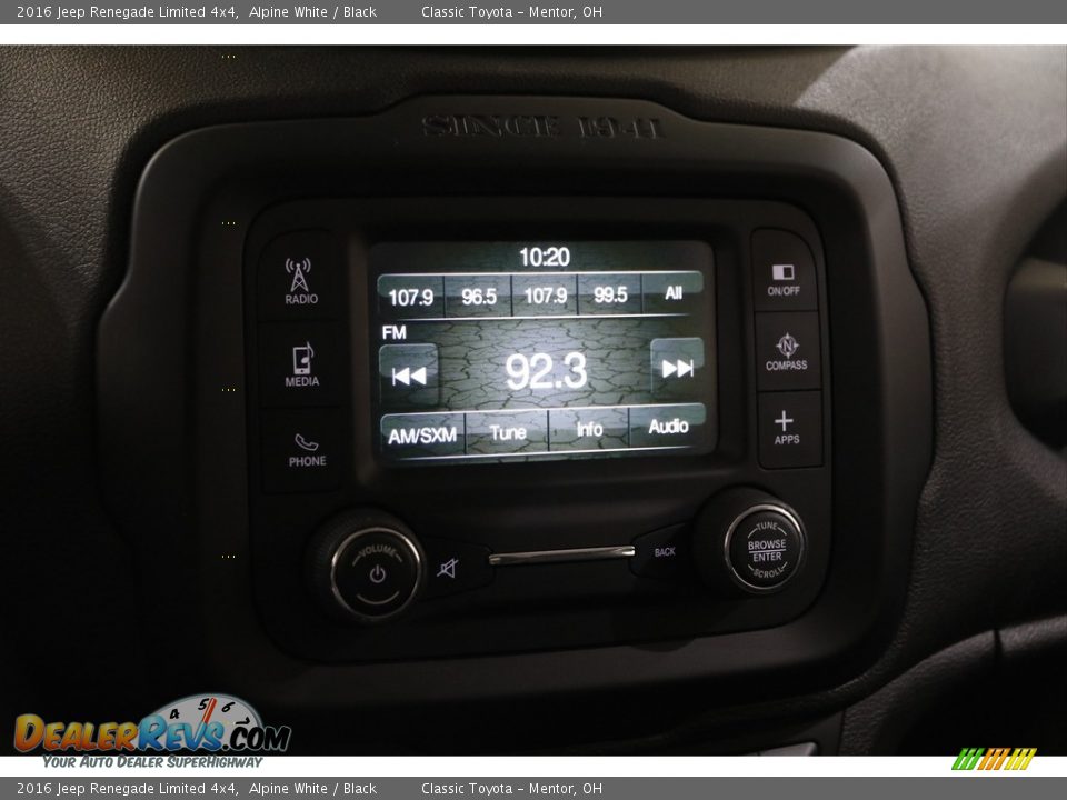 2016 Jeep Renegade Limited 4x4 Alpine White / Black Photo #10