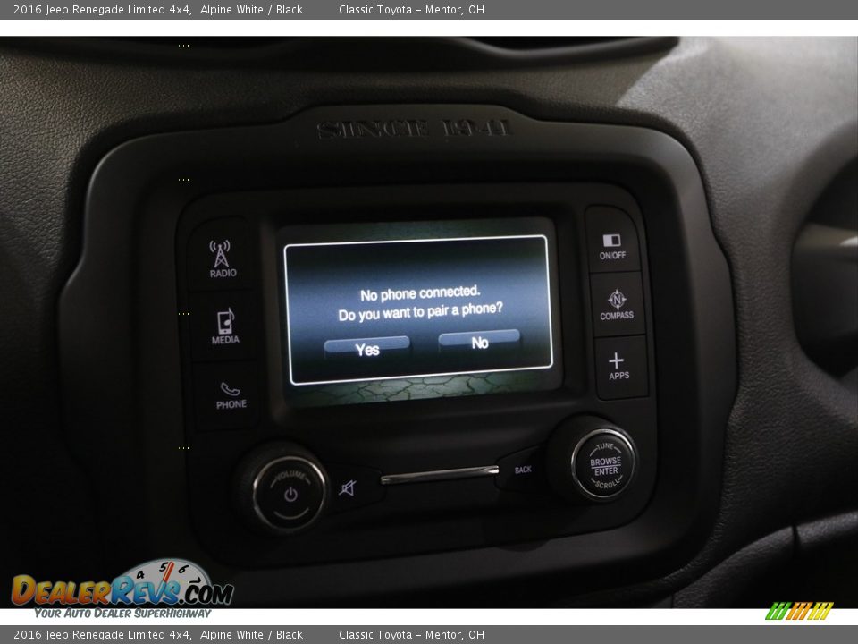 2016 Jeep Renegade Limited 4x4 Alpine White / Black Photo #11