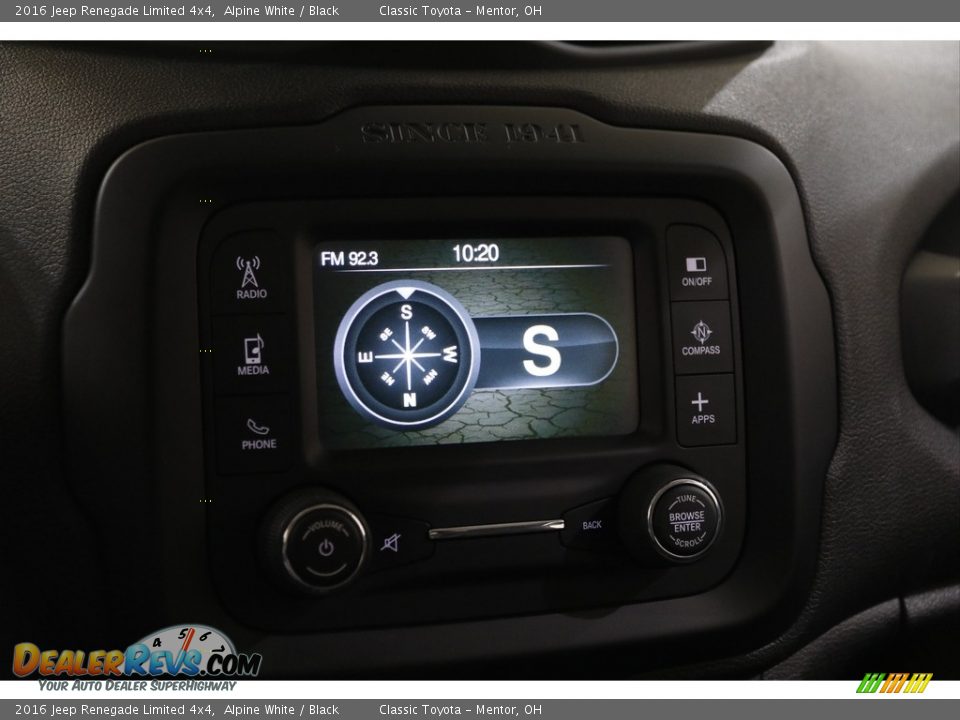 2016 Jeep Renegade Limited 4x4 Alpine White / Black Photo #12
