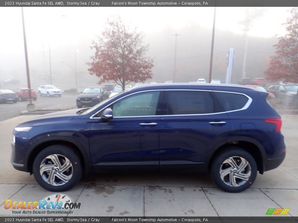 2023 Hyundai Santa Fe SEL AWD Stormy Sea / Gray Photo #6