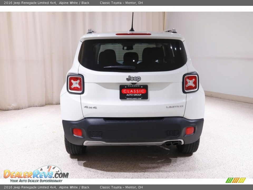 2016 Jeep Renegade Limited 4x4 Alpine White / Black Photo #19
