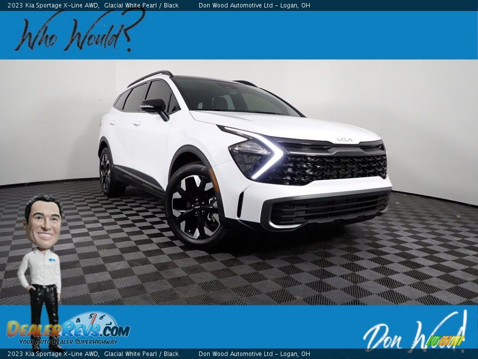 2023 Kia Sportage X-Line AWD Glacial White Pearl / Black Photo #1