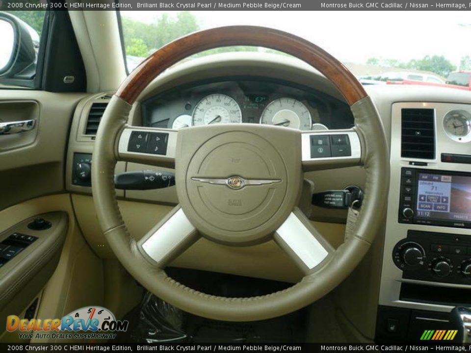 2008 Chrysler 300 C HEMI Heritage Edition Brilliant Black Crystal Pearl / Medium Pebble Beige/Cream Photo #13