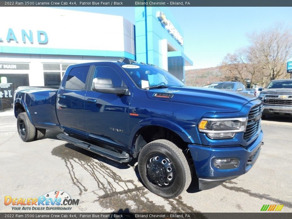 Patriot Blue Pearl 2022 Ram 3500 Laramie Crew Cab 4x4 Photo #2