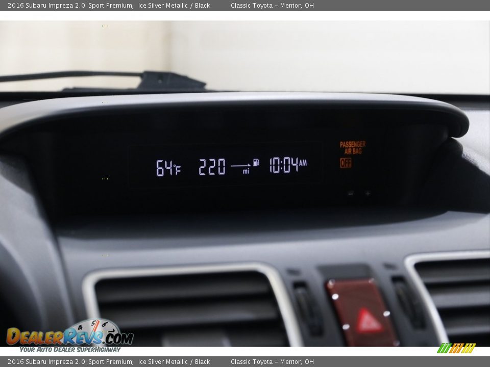 2016 Subaru Impreza 2.0i Sport Premium Ice Silver Metallic / Black Photo #10