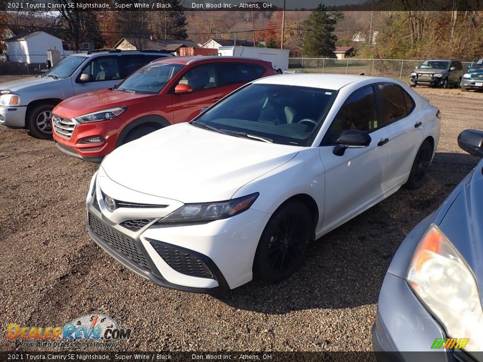 2021 Toyota Camry SE Nightshade Super White / Black Photo #7