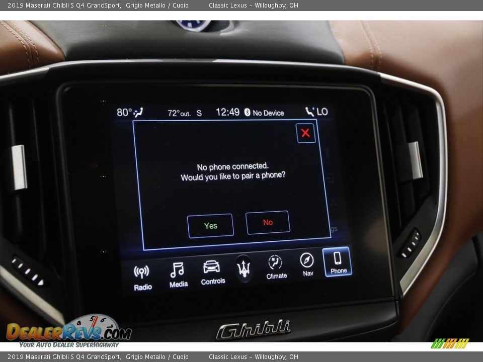 Controls of 2019 Maserati Ghibli S Q4 GrandSport Photo #16