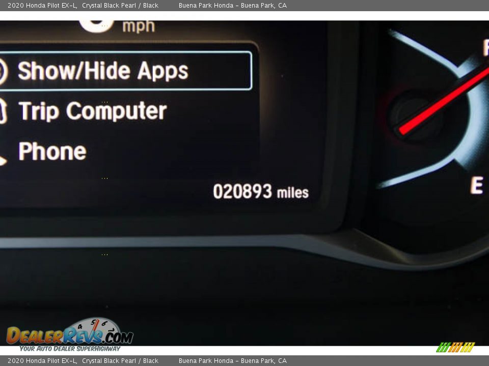 2020 Honda Pilot EX-L Crystal Black Pearl / Black Photo #6