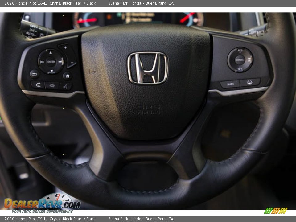 2020 Honda Pilot EX-L Crystal Black Pearl / Black Photo #14