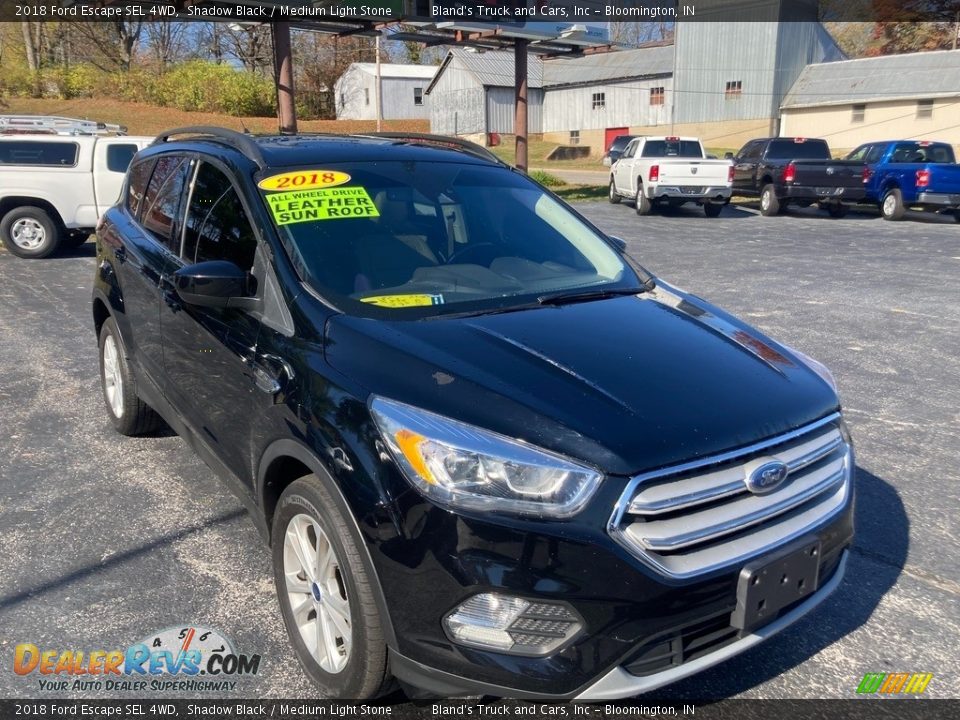 2018 Ford Escape SEL 4WD Shadow Black / Medium Light Stone Photo #6