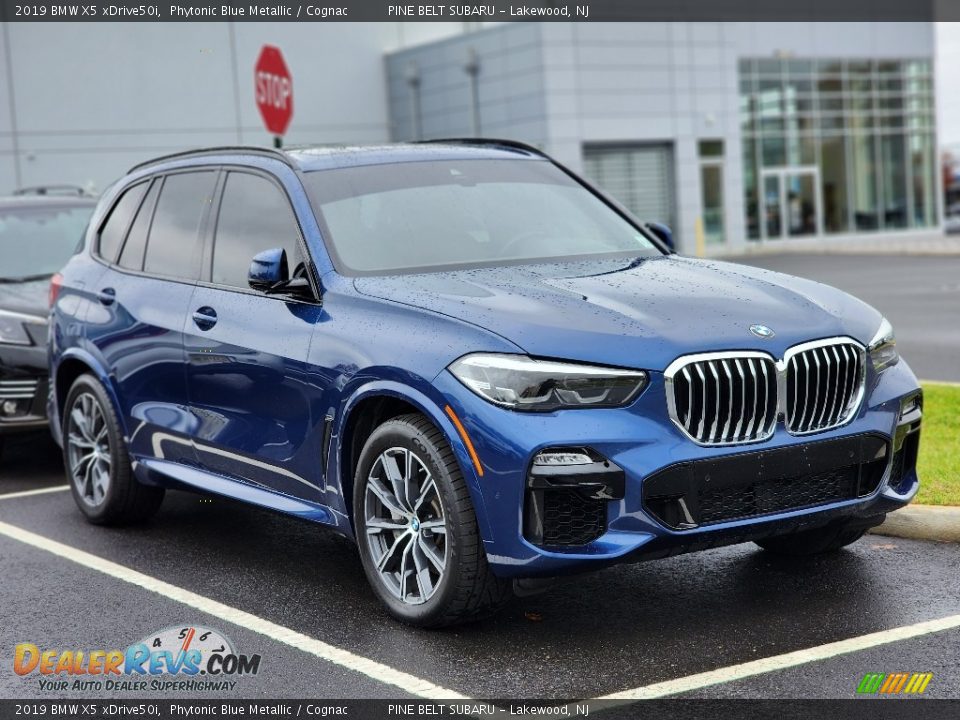 2019 BMW X5 xDrive50i Phytonic Blue Metallic / Cognac Photo #4