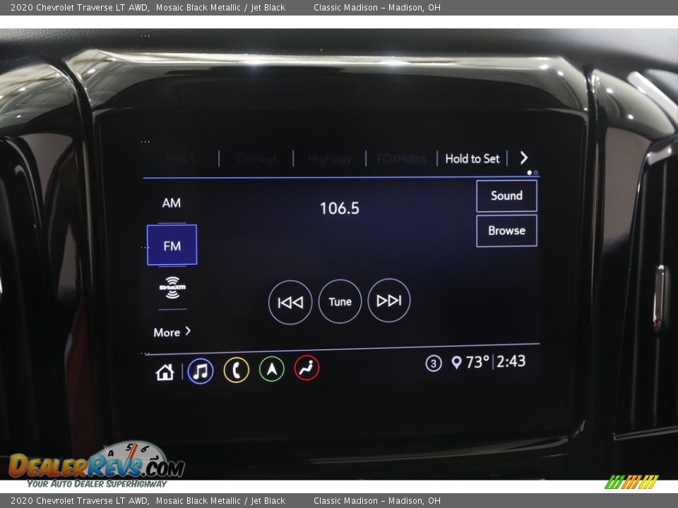 2020 Chevrolet Traverse LT AWD Mosaic Black Metallic / Jet Black Photo #10