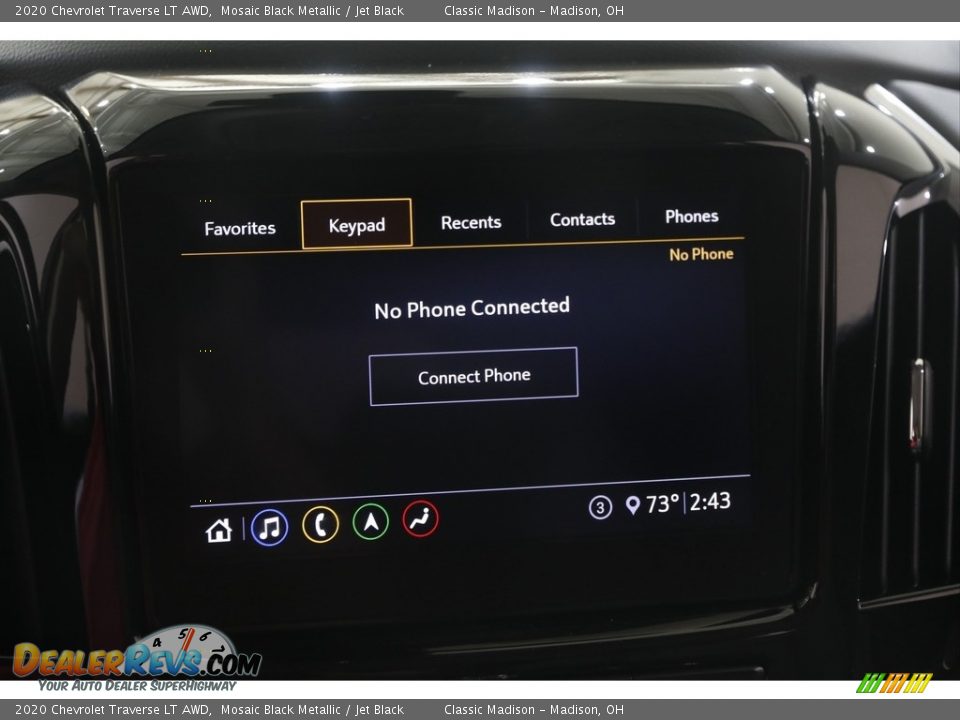 2020 Chevrolet Traverse LT AWD Mosaic Black Metallic / Jet Black Photo #11