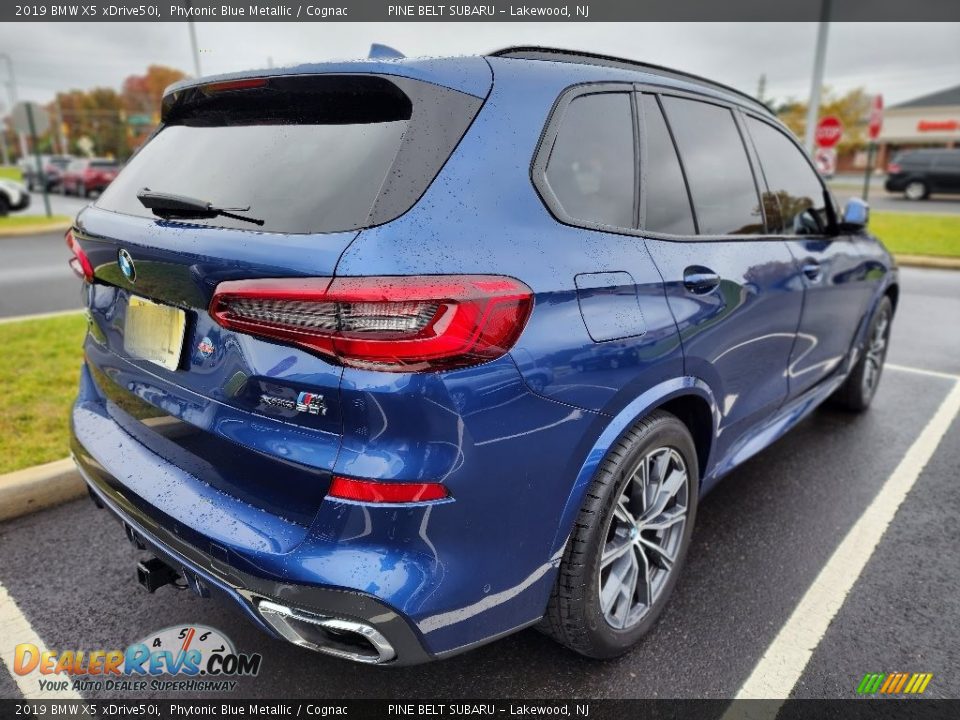 2019 BMW X5 xDrive50i Phytonic Blue Metallic / Cognac Photo #7