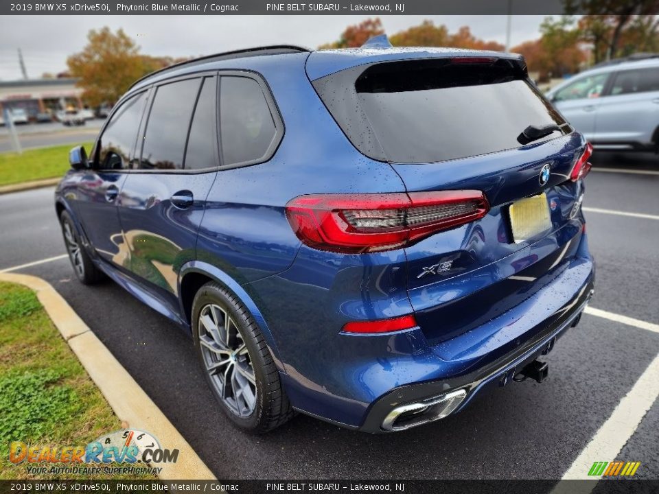 2019 BMW X5 xDrive50i Phytonic Blue Metallic / Cognac Photo #9