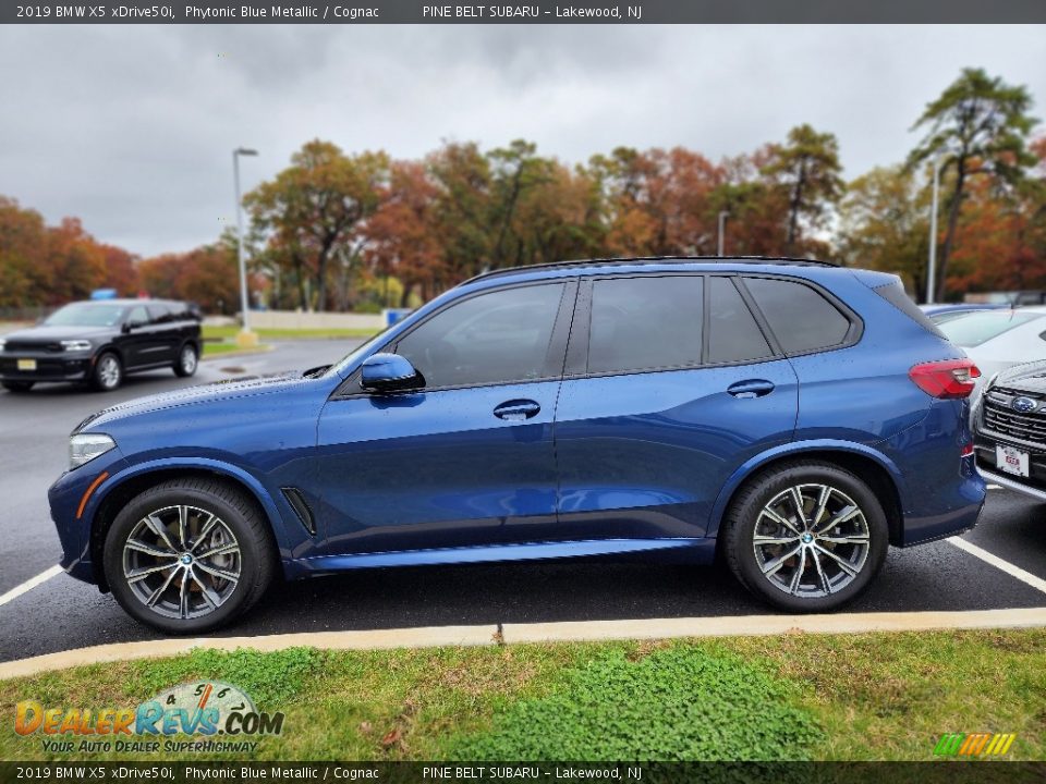 2019 BMW X5 xDrive50i Phytonic Blue Metallic / Cognac Photo #10