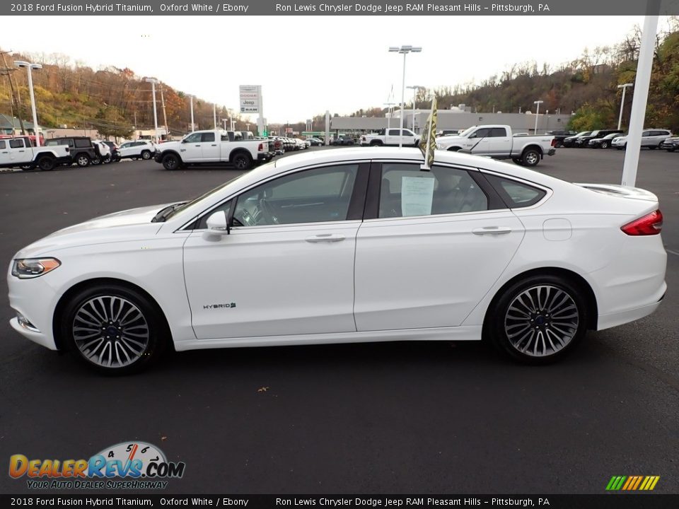 Oxford White 2018 Ford Fusion Hybrid Titanium Photo #2