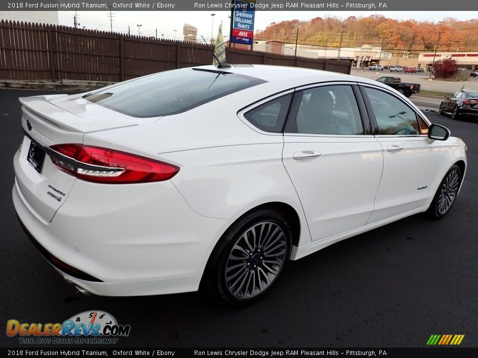 2018 Ford Fusion Hybrid Titanium Oxford White / Ebony Photo #6