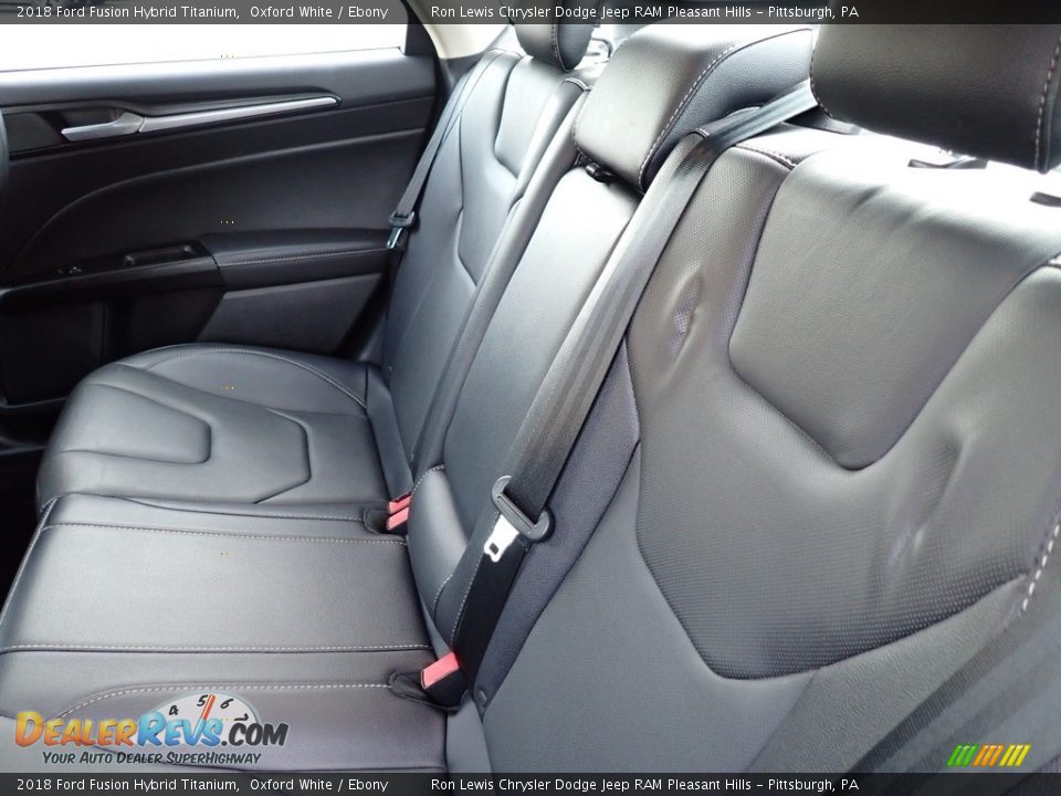 Rear Seat of 2018 Ford Fusion Hybrid Titanium Photo #12