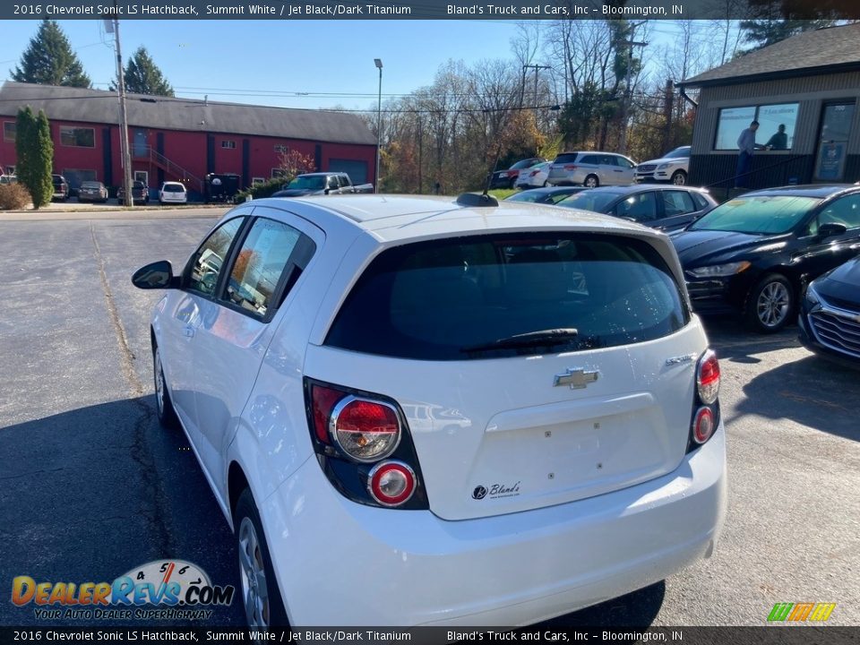 2016 Chevrolet Sonic LS Hatchback Summit White / Jet Black/Dark Titanium Photo #4