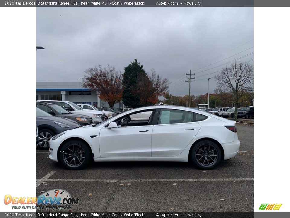 2020 Tesla Model 3 Standard Range Plus Pearl White Multi-Coat / White/Black Photo #2