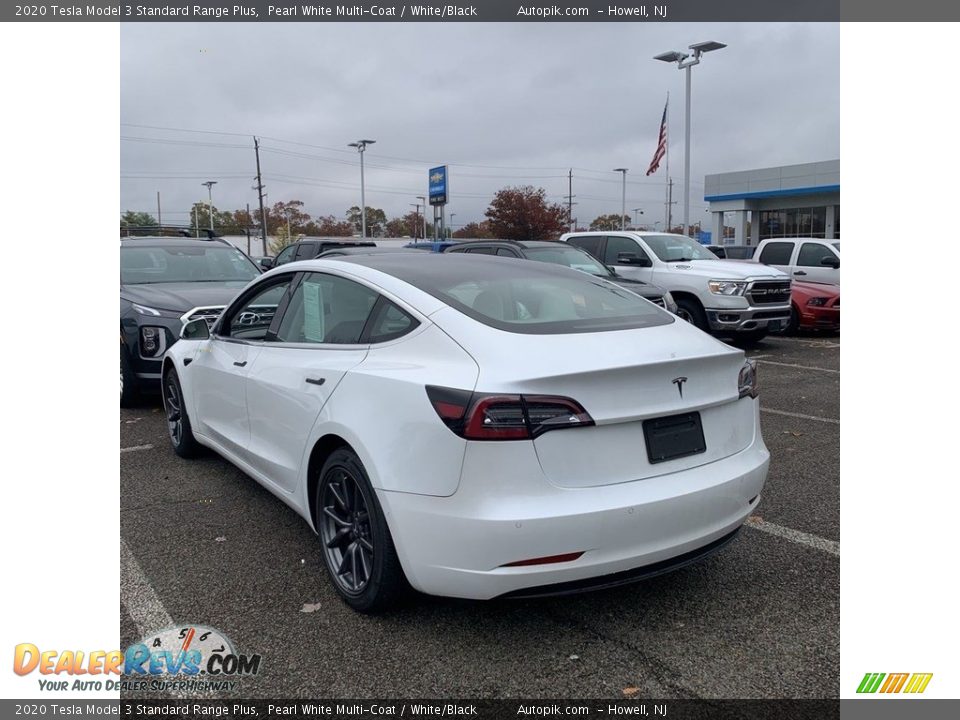 2020 Tesla Model 3 Standard Range Plus Pearl White Multi-Coat / White/Black Photo #3