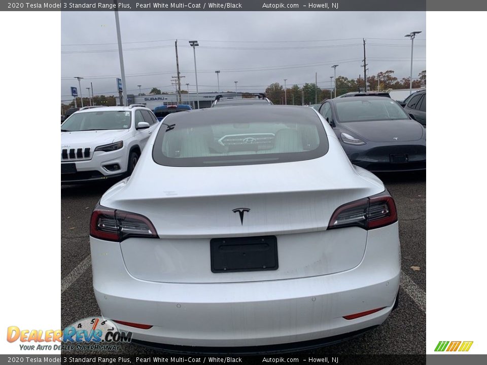 2020 Tesla Model 3 Standard Range Plus Pearl White Multi-Coat / White/Black Photo #4