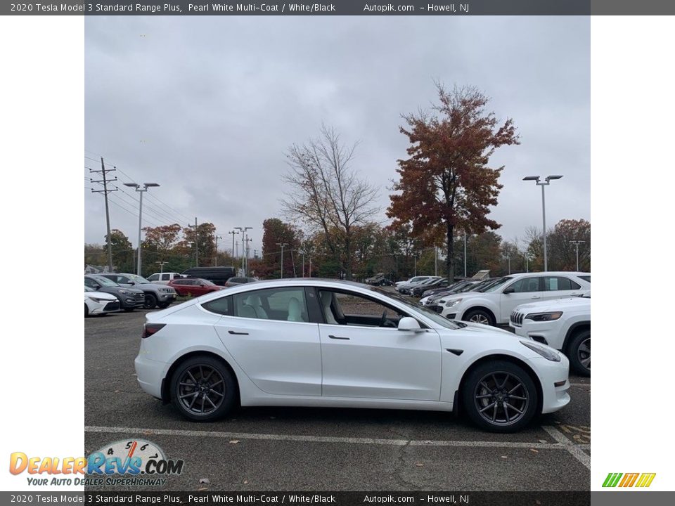 2020 Tesla Model 3 Standard Range Plus Pearl White Multi-Coat / White/Black Photo #6