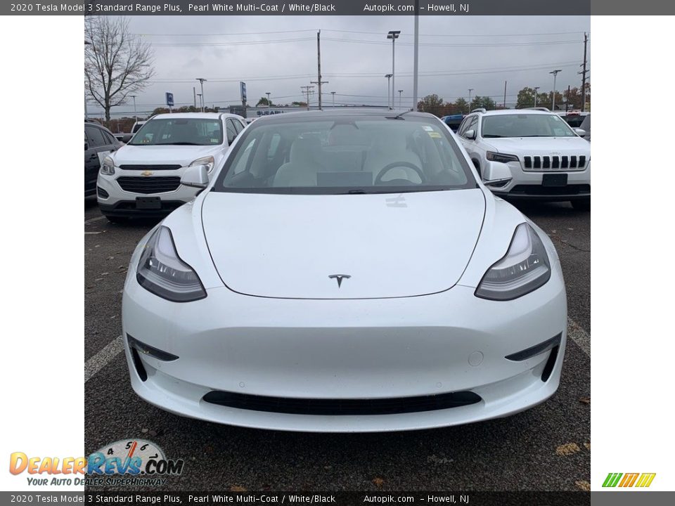 2020 Tesla Model 3 Standard Range Plus Pearl White Multi-Coat / White/Black Photo #8