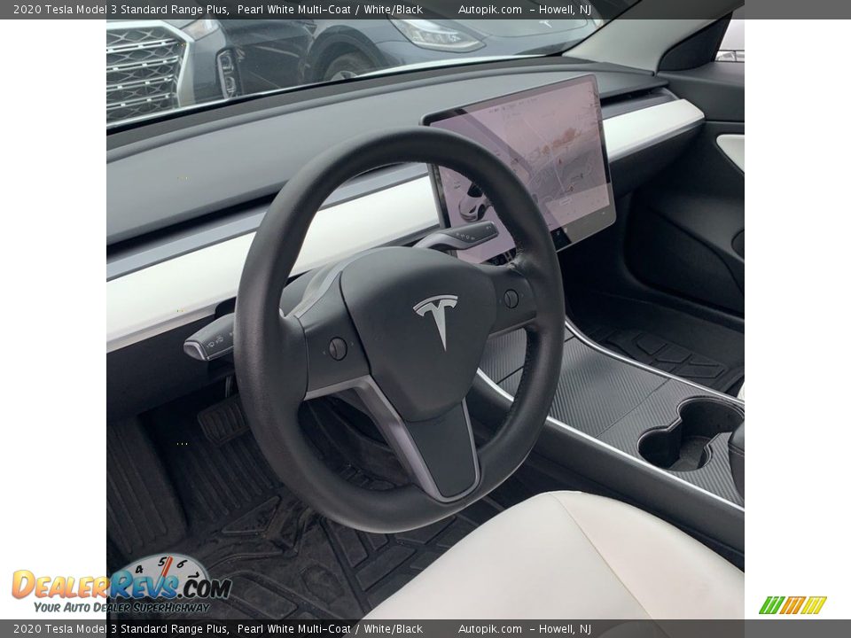 2020 Tesla Model 3 Standard Range Plus Pearl White Multi-Coat / White/Black Photo #21