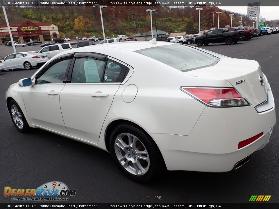 2009 Acura TL 3.5 White Diamond Pearl / Parchment Photo #3