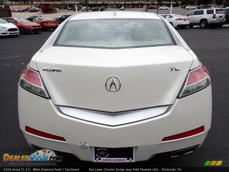 2009 Acura TL 3.5 White Diamond Pearl / Parchment Photo #4