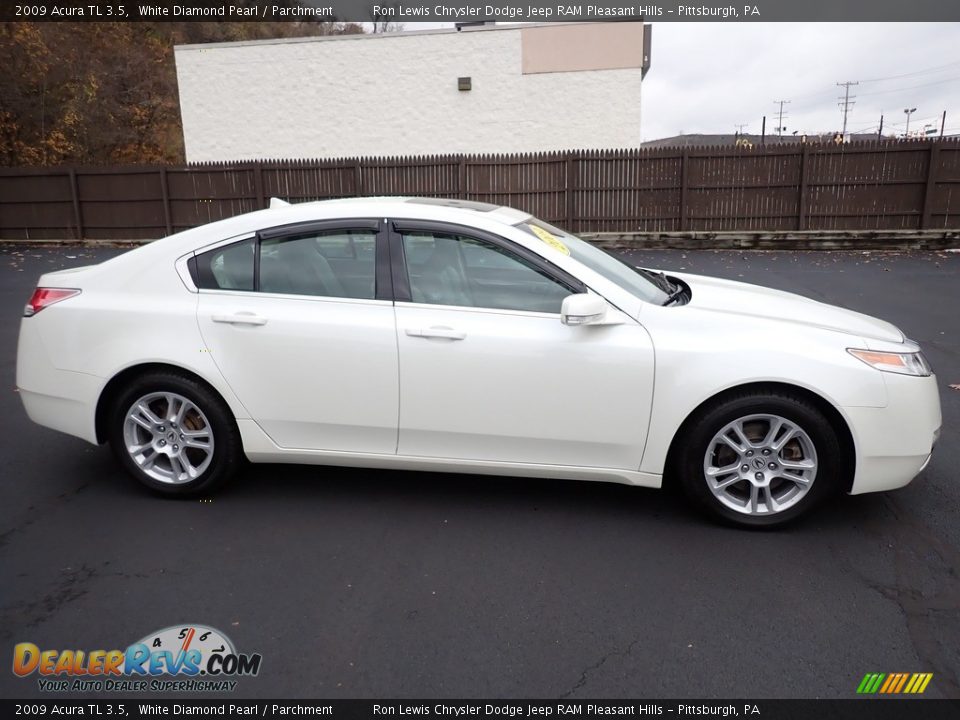 2009 Acura TL 3.5 White Diamond Pearl / Parchment Photo #7