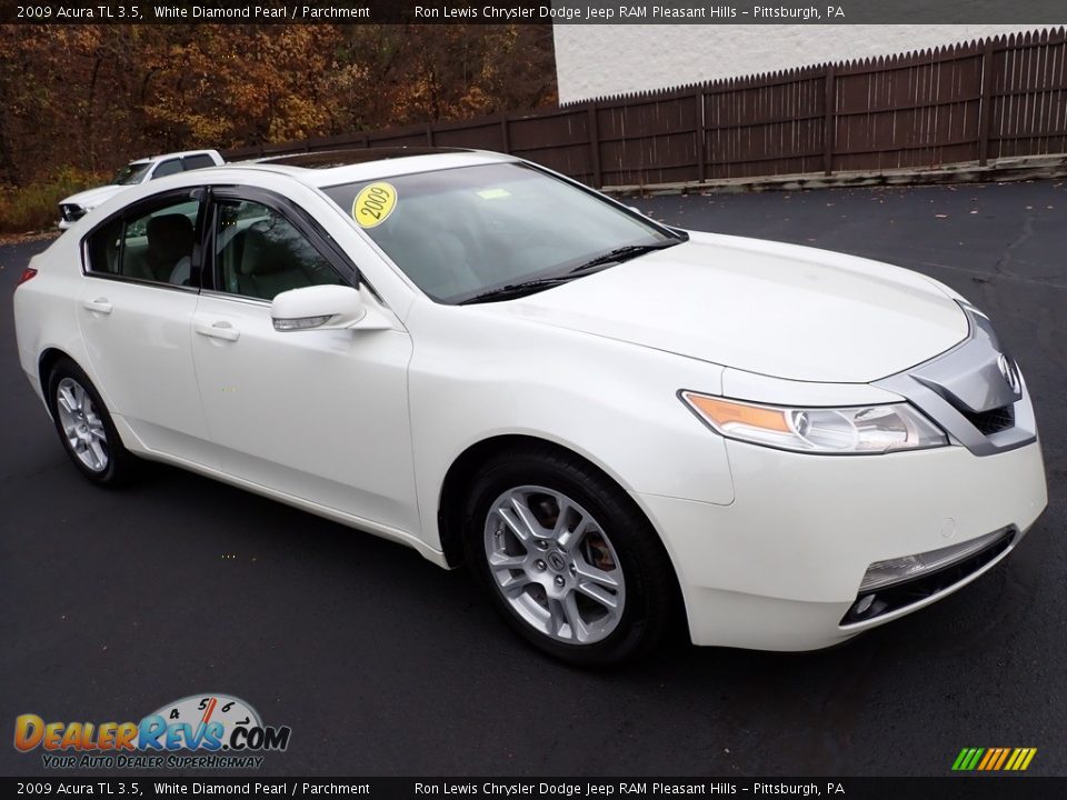 2009 Acura TL 3.5 White Diamond Pearl / Parchment Photo #8