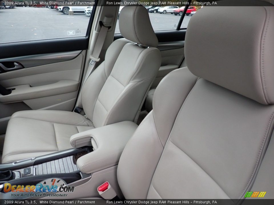 2009 Acura TL 3.5 White Diamond Pearl / Parchment Photo #11