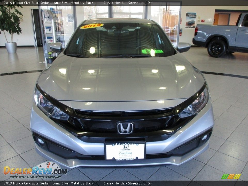 2019 Honda Civic Sport Sedan Lunar Silver Metallic / Black Photo #2