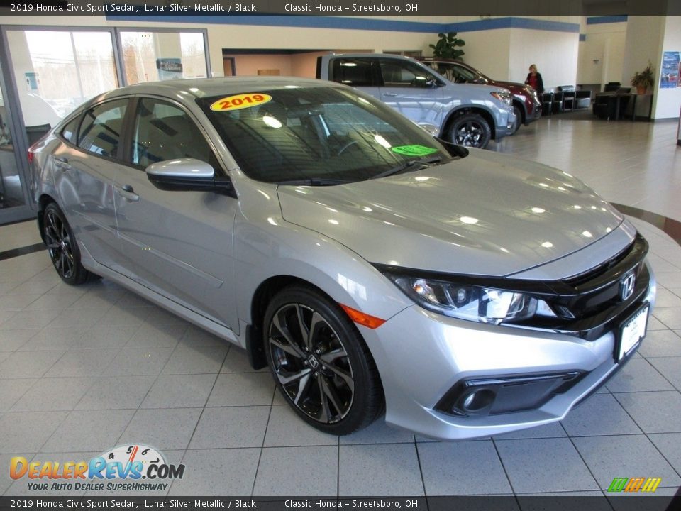 2019 Honda Civic Sport Sedan Lunar Silver Metallic / Black Photo #3