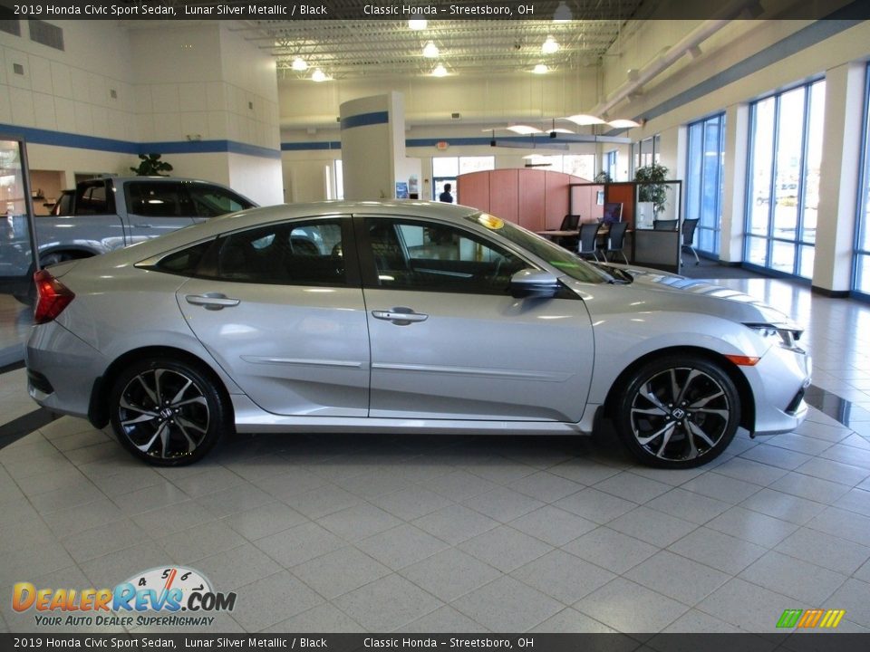 2019 Honda Civic Sport Sedan Lunar Silver Metallic / Black Photo #4